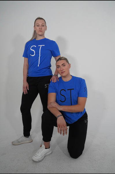 Blue "ST" Slim Tall T-SHIRT